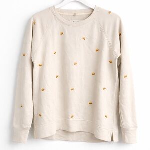 Lou & Grey Cream Sweatshirt with Gold Accents